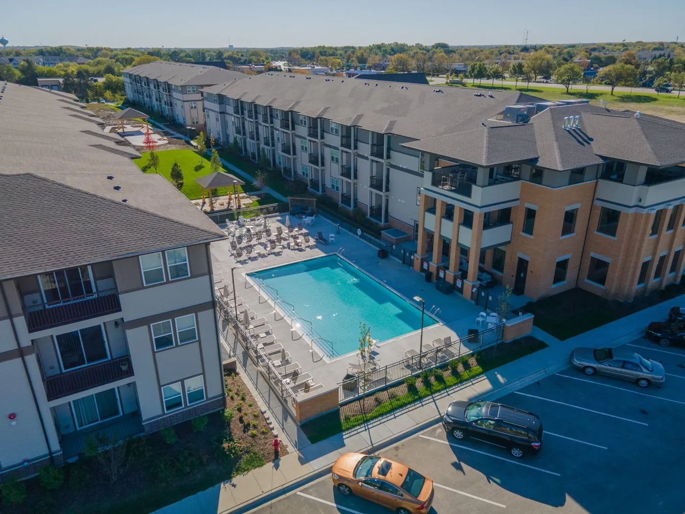 Prairie Centre mixed-use development, aerial view